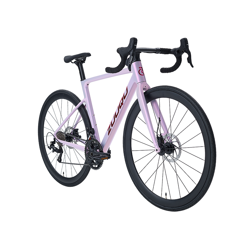 HYB-049 BIKE Road Bike การดูดซับแรงกระแทกที่ดีสีม่วง
